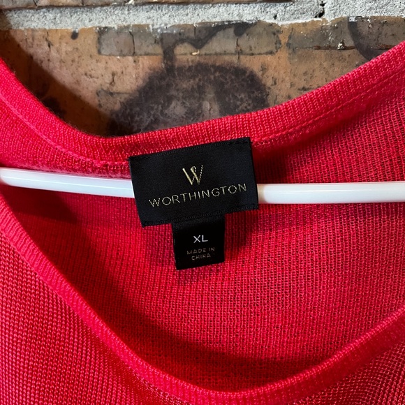 Worthington Women’s Hot Pink Long Sleeve Top Size:XL - Picture 2 of 6